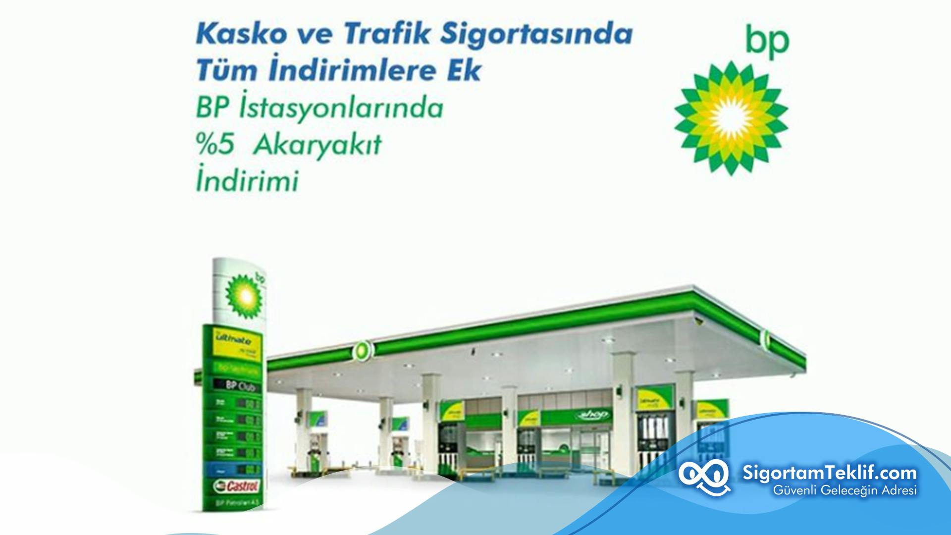 Kasko Ve Trafik Sigortalarında BP İstasyonlarında Akaryakıt İndirimi!